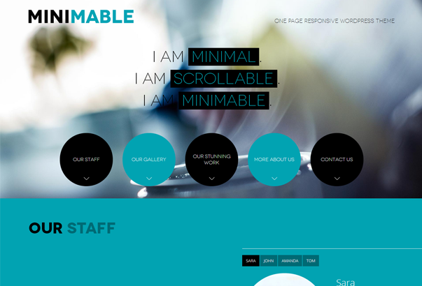 Minimable Demo – One Page Responsive WordPress Theme
